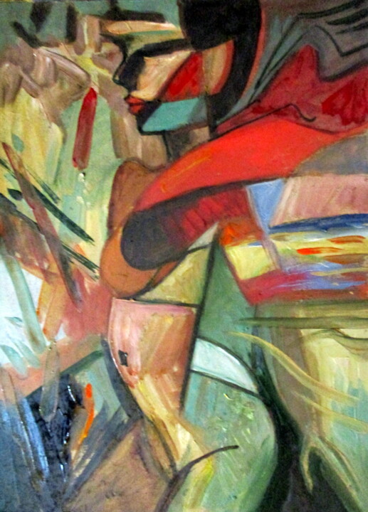 Картина под названием "=образ-005=" - Владимир Черемных, Подлинное произведение искусства, Масло