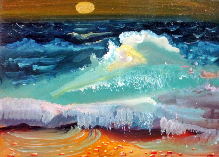 Картина под названием "=морской этюд=" - Владимир Черемных, Подлинное произведение искусства, Масло