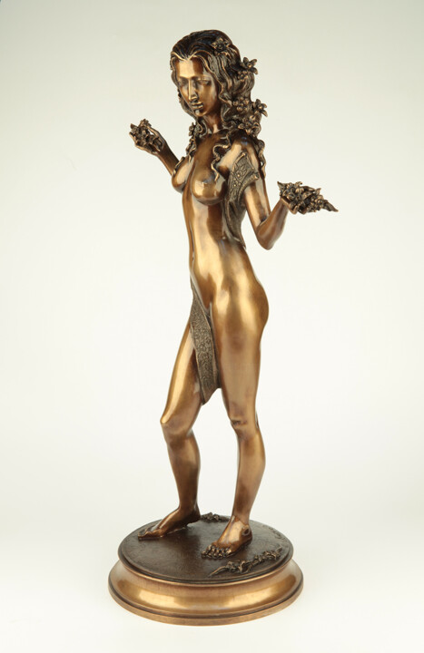 Sculpture intitulée "flower Fairy" par Volodymyr Mykytenko, Œuvre d'art originale, Bronze