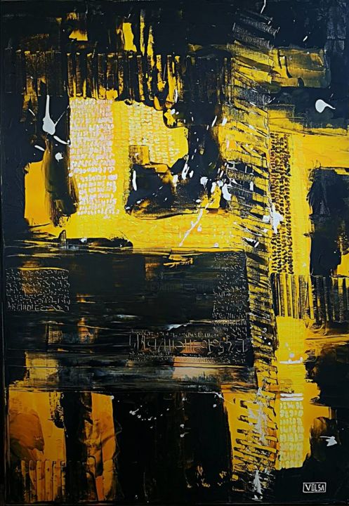 Painting titled "Nine." by Romain Volsa, Original Artwork, Acrylic