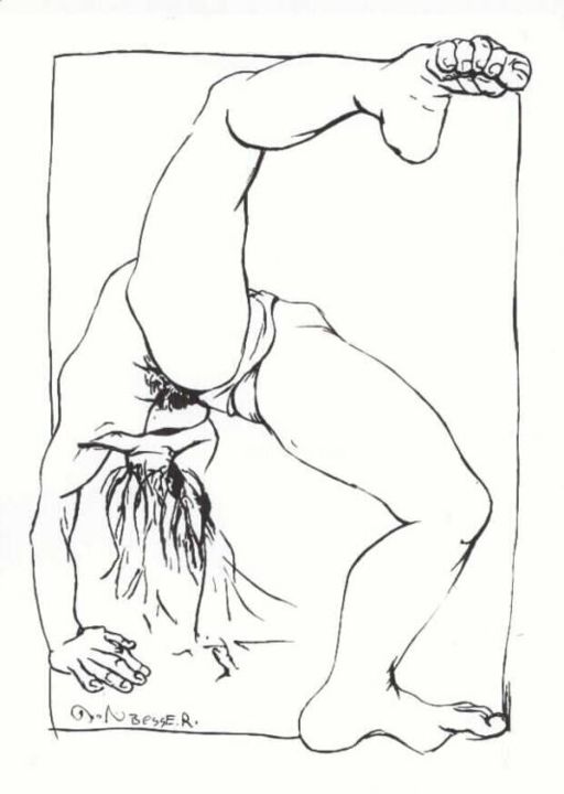 Drawing titled "In der Ballett-Schu…" by E.R.Bess, Original Artwork