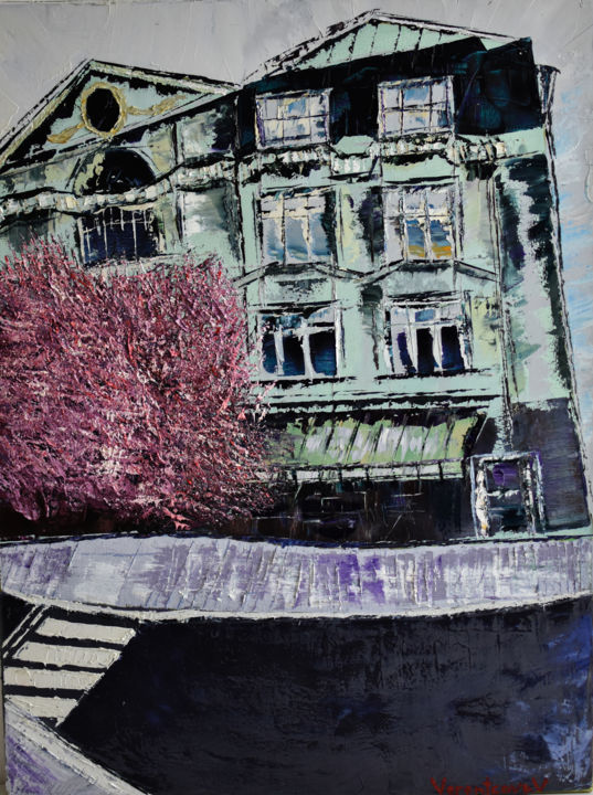 Картина под названием "Prague" - Veronika Vorontsova, Подлинное произведение искусства, Масло