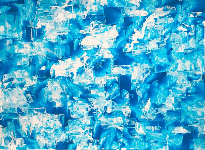 Estampas & grabados titulada "BLUE LAGOON" por Voskresenskaya, Obra de arte original, Impresión digital