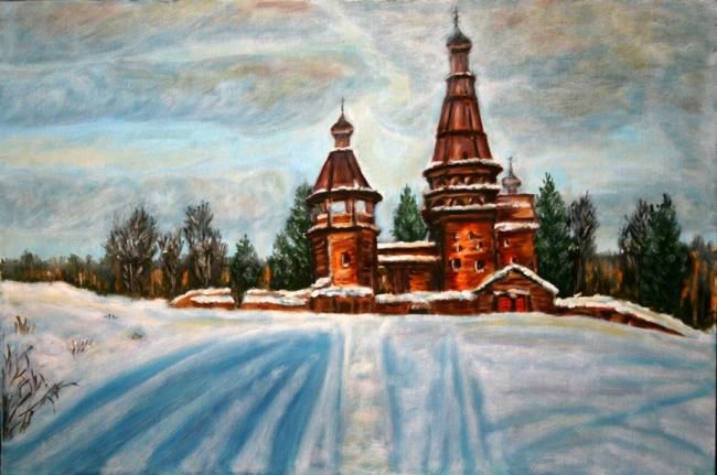 Painting titled "Скоро март" by Vovan Bond, Original Artwork, Oil