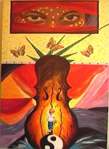 Pittura intitolato "NADJIMA" da Christelle Singh, Opera d'arte originale