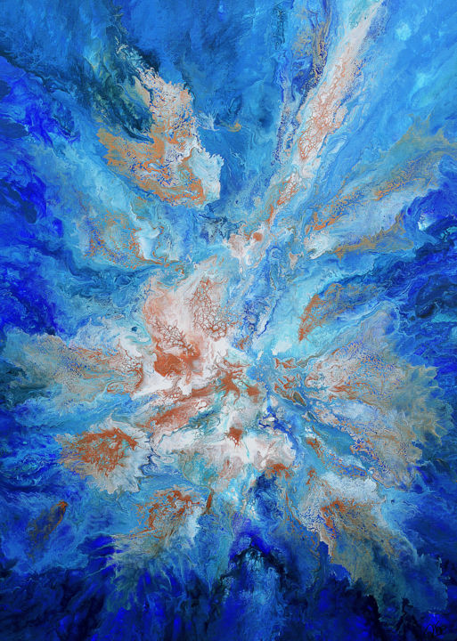 Painting titled "Silent majesty - 92…" by Véronique Pascale Proust, Original Artwork, Acrylic