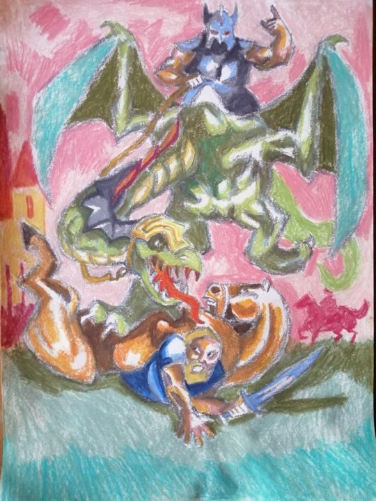 Drawing titled "86" by Rade Vranjkovic, Original Art, Pastel