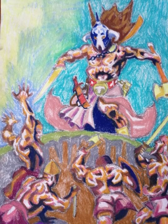 Drawing titled "95" by Rade Vranjkovic, Original Art, Pastel