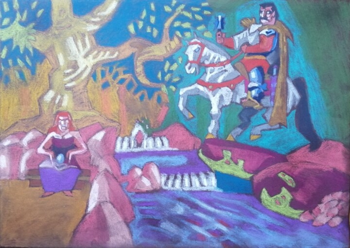 Painting titled "455" by Rade Vranjkovic, Original Artwork, Pastel