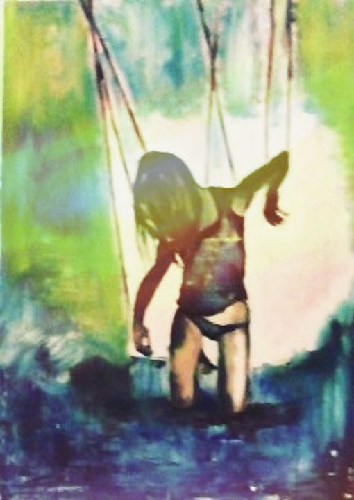 Картина под названием "Marionnette ou l'il…" - Véroniq'S, Подлинное произведение искусства, Масло