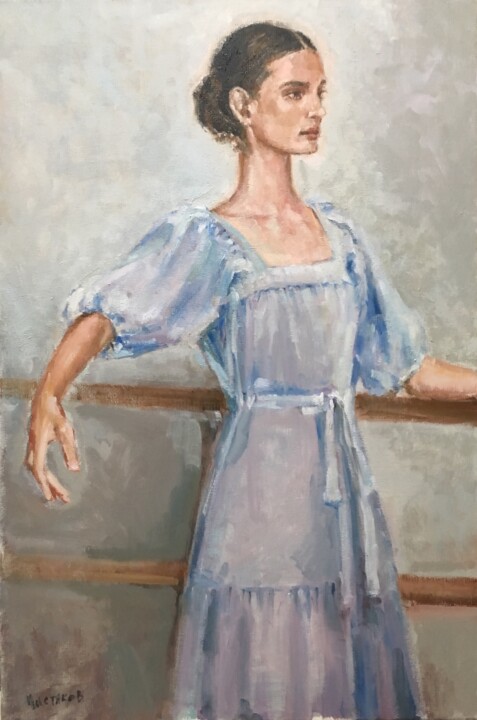 Pintura intitulada "Ballerina Oil Paint…" por Vsevolod Chistiakov, Obras de arte originais, Óleo