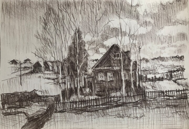 Drawing titled "Original drawing ar…" by Vsevolod Chistiakov, Original Artwork, Charcoal