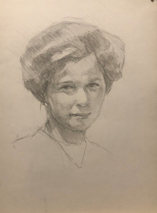 Drawing titled "Pencil Portrait Gra…" by Vsevolod Chistiakov, Original Artwork, Pencil