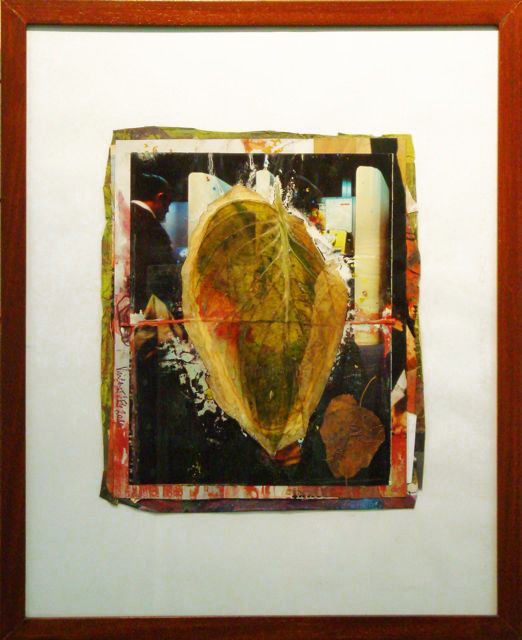 Collagen mit dem Titel "Végétal madalas n°2" von Vincent Sfg, Original-Kunstwerk, Collagen