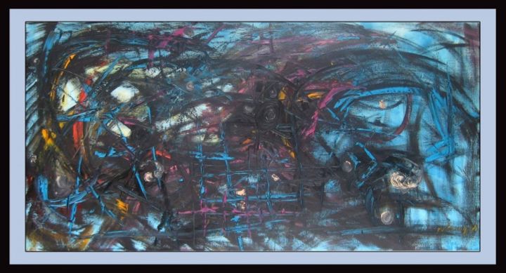 Schilderij getiteld "tr-u-t-ng-10-50x100…" door Hoang Vu, Origineel Kunstwerk