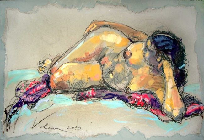 Картина под названием "Karine" - Raluca Vulcan, Подлинное произведение искусства