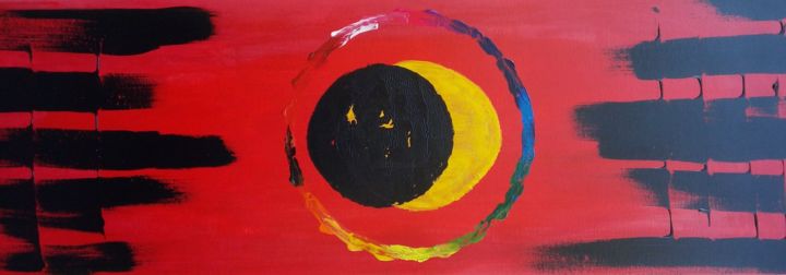 Painting titled "Eclipse" by Angel, Original Artwork, Acrylic