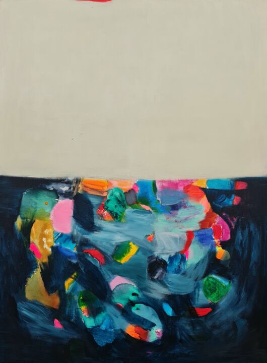 제목이 "Chill Out 3"인 미술작품 Wioletta Gancarz로, 원작, 아크릴 나무 들것 프레임에 장착됨