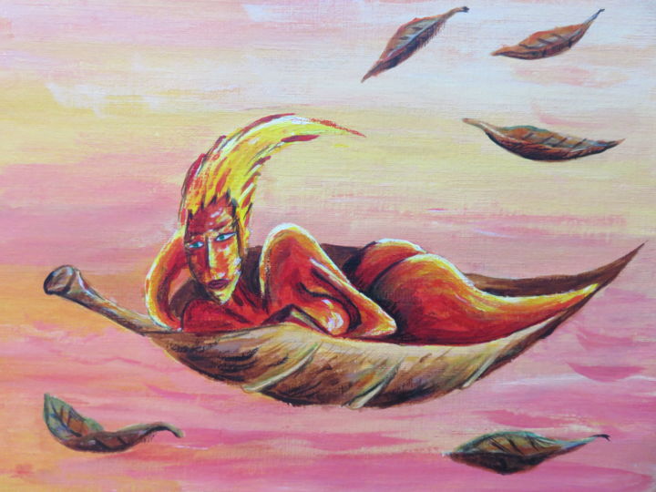 Painting titled "Autumn Season flyin…" by Wabyanko, Original Artwork, Acrylic