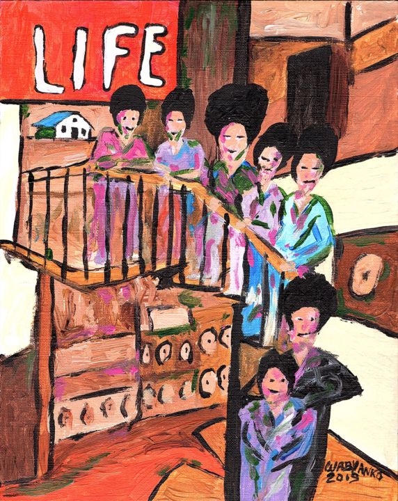 Painting titled "Jackson 5 Family Li…" by Wabyanko, Original Artwork, Acrylic