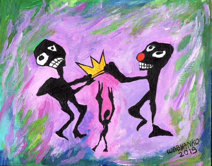 Pintura titulada "I am the King paint…" por Wabyanko, Obra de arte original, Acrílico