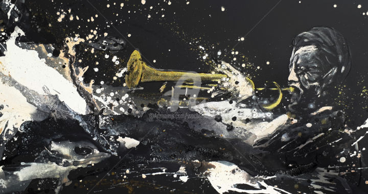 Yfyw Abstrakte Street Dance Wandkunst Leinwand Malerei Schwarz