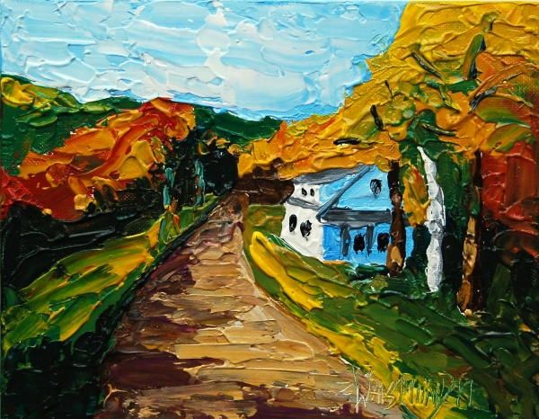 Painting titled "AUTUMN COLORS" by Zbigniew Waksmundzki, Original Artwork, Oil