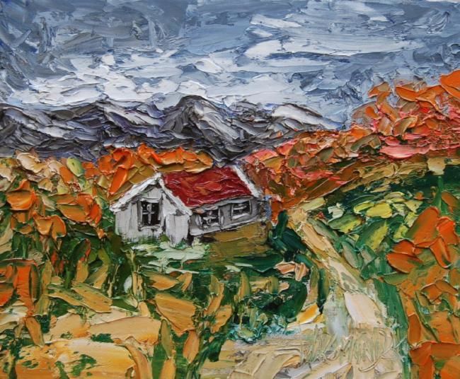 Картина под названием "ABANDONED HOUSE" - Zbigniew Waksmundzki, Подлинное произведение искусства, Масло