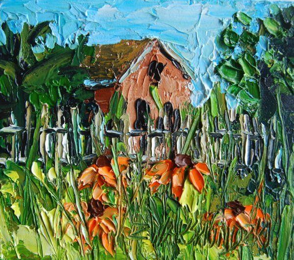 Painting titled "SUMMER DAY IN THE C…" by Zbigniew Waksmundzki, Original Artwork, Oil