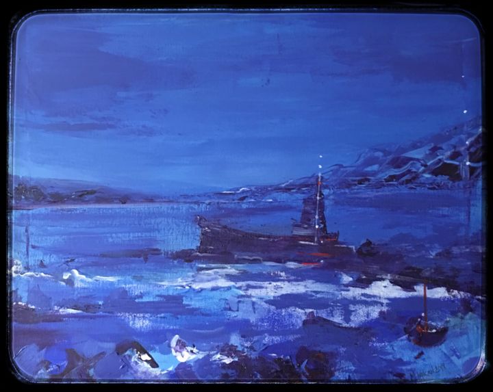 Pittura intitolato "Tenerife" da Marzena Walczuk, Opera d'arte originale, Acrilico