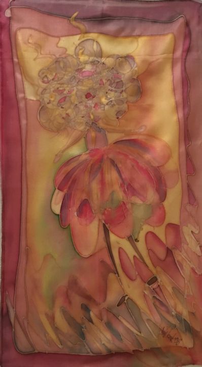 Art textile intitulée "100% silk painting…" par Marzena Walczuk, Œuvre d'art originale, Tissu