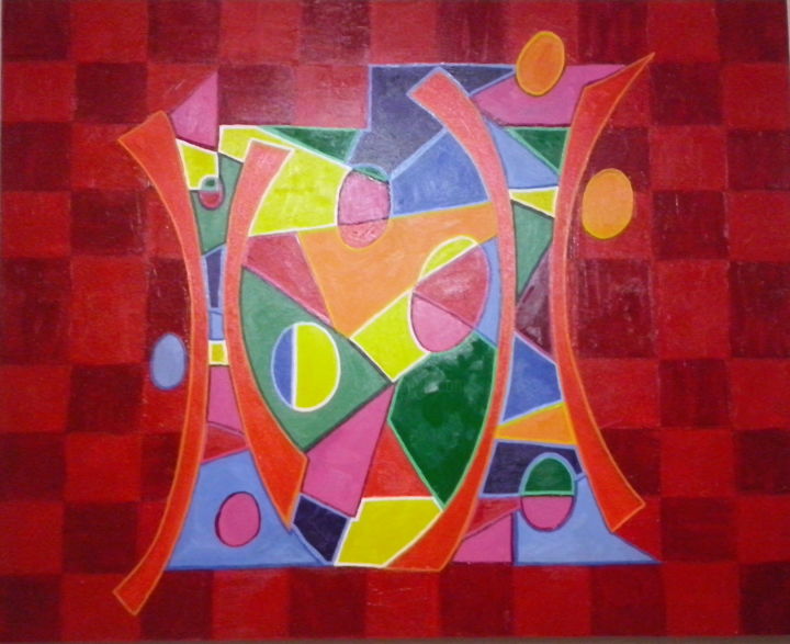 Painting titled "Cores" by W. Vicelli, Original Artwork, Oil