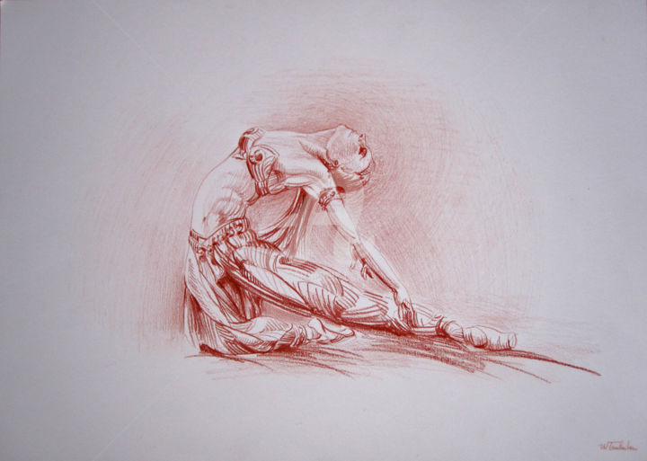 Drawing titled "Ballet La Bayadère…" by Walid Lemkecher, Original Artwork, Pencil