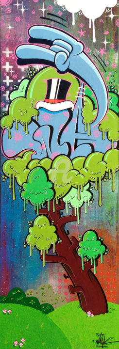 Peinture intitulée "WA arbre collection" par Mr Walk, Œuvre d'art originale, Acrylique