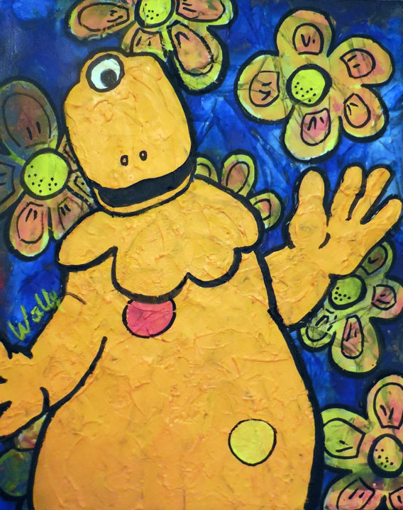 Peinture intitulée "Casimir #2020_11_13" par Wally, Œuvre d'art originale, Acrylique