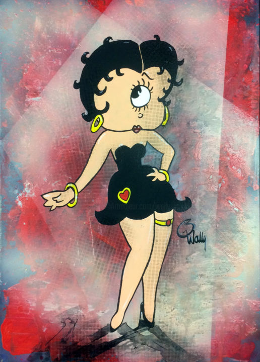 Painting titled "Betty Boop  #2020_1…" by Wally, Original Artwork, Acrylic