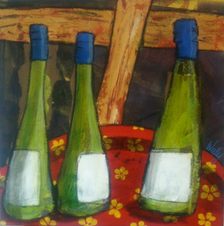 Painting titled "2013_01_09 3 boutei…" by Wally, Original Artwork, Acrylic