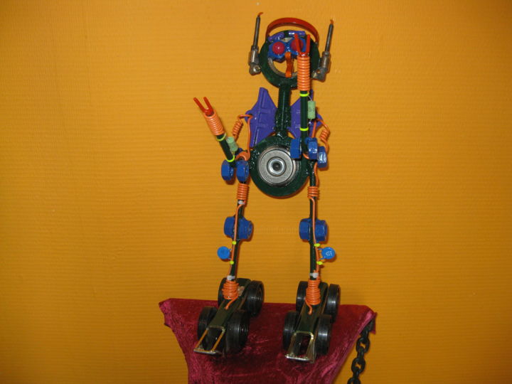 Sculpture intitulée "sculpture robot" par Gilles Bellagamba, Œuvre d'art originale, Métaux
