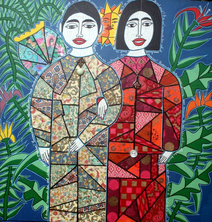 Peinture intitulée "Les amoureux du Lac." par Antoine Mellado, Œuvre d'art originale, Acrylique