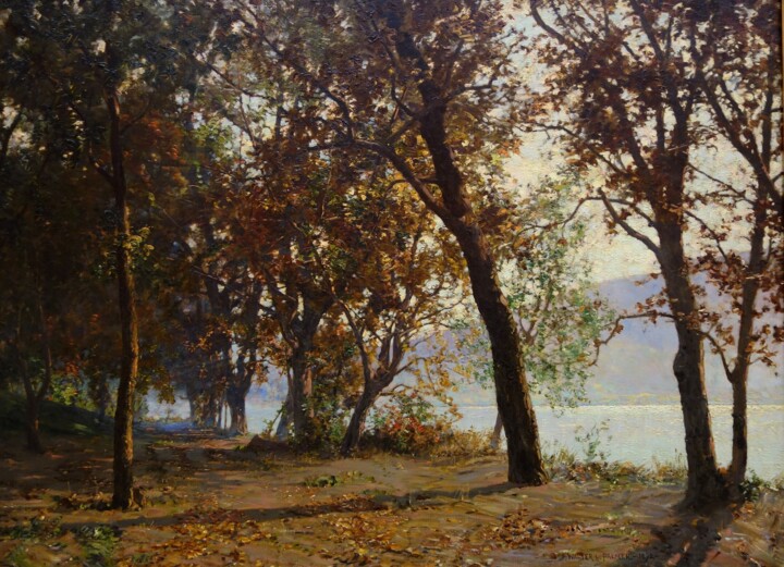 Painting titled "Matin d'automne - L…" by Walter Launt Palmer, Original Artwork, Oil