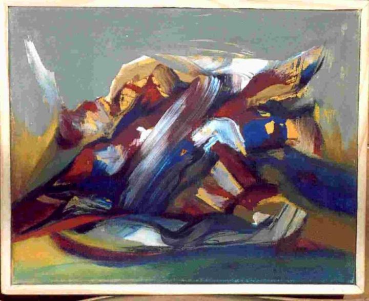 Painting titled "La guerra" by Walter Gil (Coordinador), Original Artwork, Oil