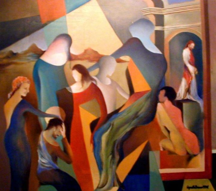 Painting titled "Sentimientos" by Walter Gil (Coordinador), Original Artwork