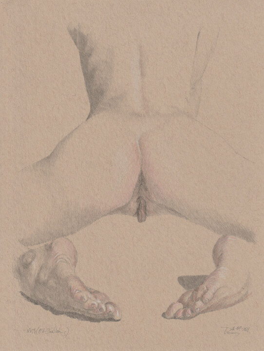 Drawing titled ""E6,Darbietung (18:…" by Walter Roos, Original Artwork, Pencil