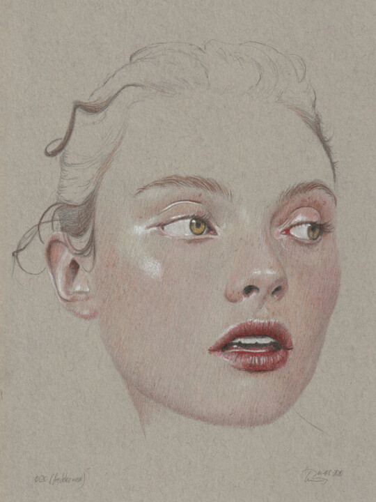 Drawing titled ""Freckles and red (…" by Walter Roos, Original Artwork, Pencil