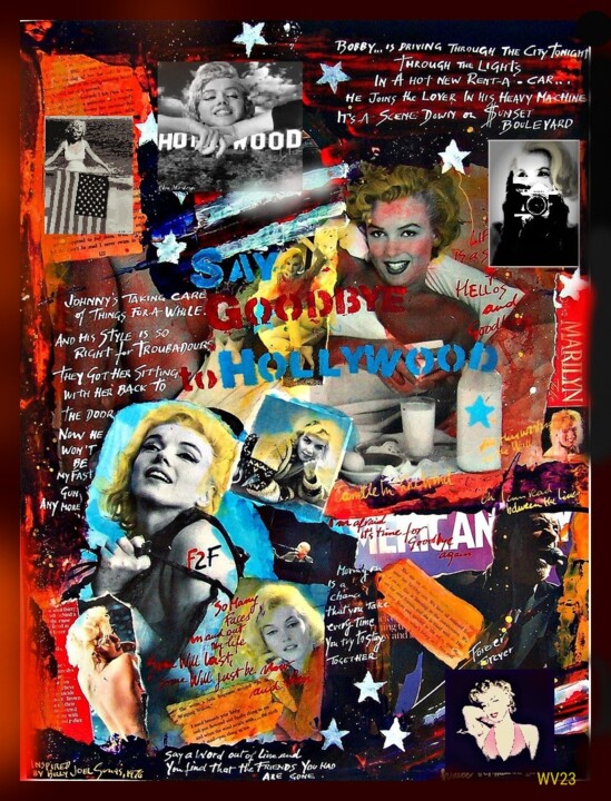Collages getiteld "Say Goodbye To Holl…" door Walter Vermeulen, Origineel Kunstwerk, Digitale collage