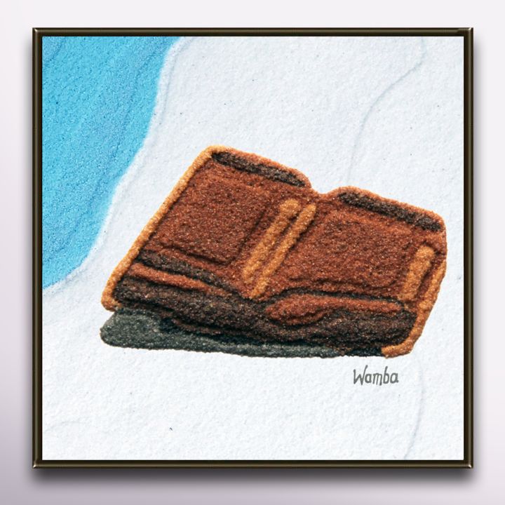 Painting titled "part-de-chocolat" by Fabrice Wamba, Original Artwork, Acrylic