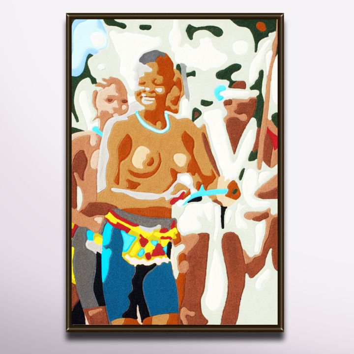 Peinture intitulée "Jullie" par Fabrice Wamba, Œuvre d'art originale, Acrylique