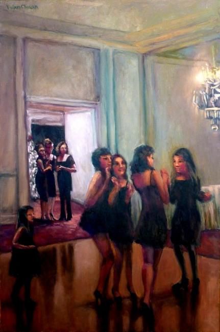 Painting titled "Dancing Queen" by Wanchuan Kesler, Original Artwork, Oil