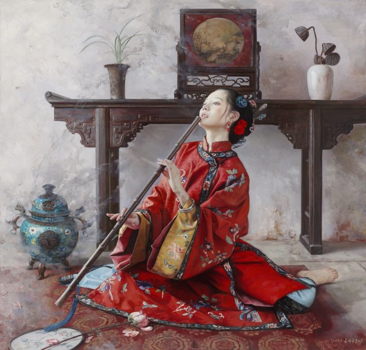 Printmaking titled "A Blow-Up of the Fr…" by Mingyue Wang Wang Ming Yue, Original Artwork, Pigments
