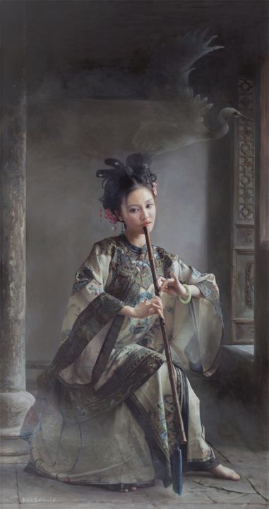 Painting titled "The Language of Cra…" by Mingyue Wang 王明月, Original Art, Oil